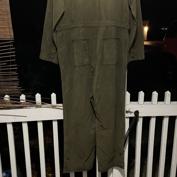 LAST OFFER! Good American Oversized Aviator’s Twill Jumpsuit Sz 6 (18) 3XL Cl:GN - Picture 14 of 16